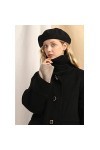 XYIYI Classique Noir Francais Laine Chapeau de Béret pour Femmes Filles