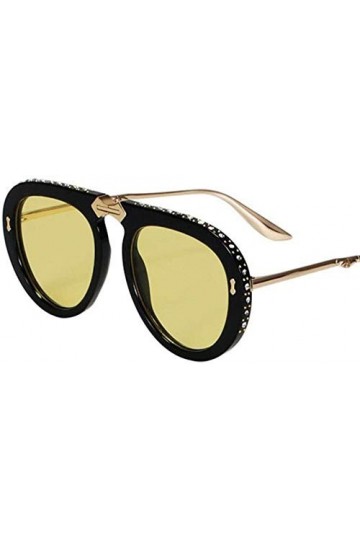 NIUASH Lunettes de Soleil polarisées Classique Plein Cristal Pilote Lunettes De Soleil Femmes Cadre Pliant Lunettes De Soleil