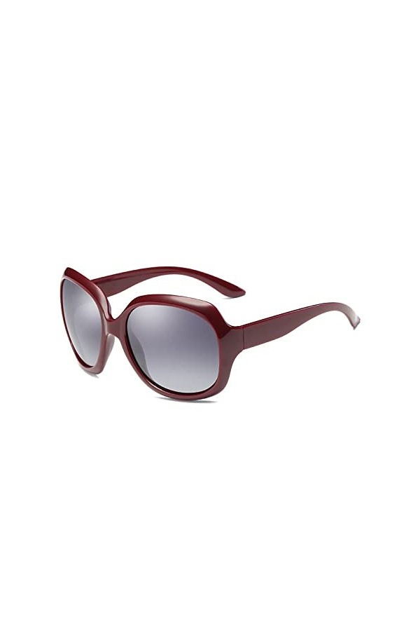 HCHES Femmes lunettes de soleil polarisées mode rétro cadre conduite femme lunettes Vintage miroir luxe femmes lunettes de so