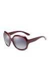 HCHES Femmes lunettes de soleil polarisées mode rétro cadre conduite femme lunettes Vintage miroir luxe femmes lunettes de so