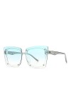 HCHES Lunettes de soleil carrées vintage femmes hommes rétro rivet dégradé voyage lunettes de soleil nuances UV40, 2, taille 
