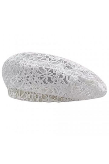 Générique Béret au Crochet Léger et Doux pour Femme Béret de Couleur Unie Chapeau Bonnet Slouchy Accessoire de Tête de Mode,B