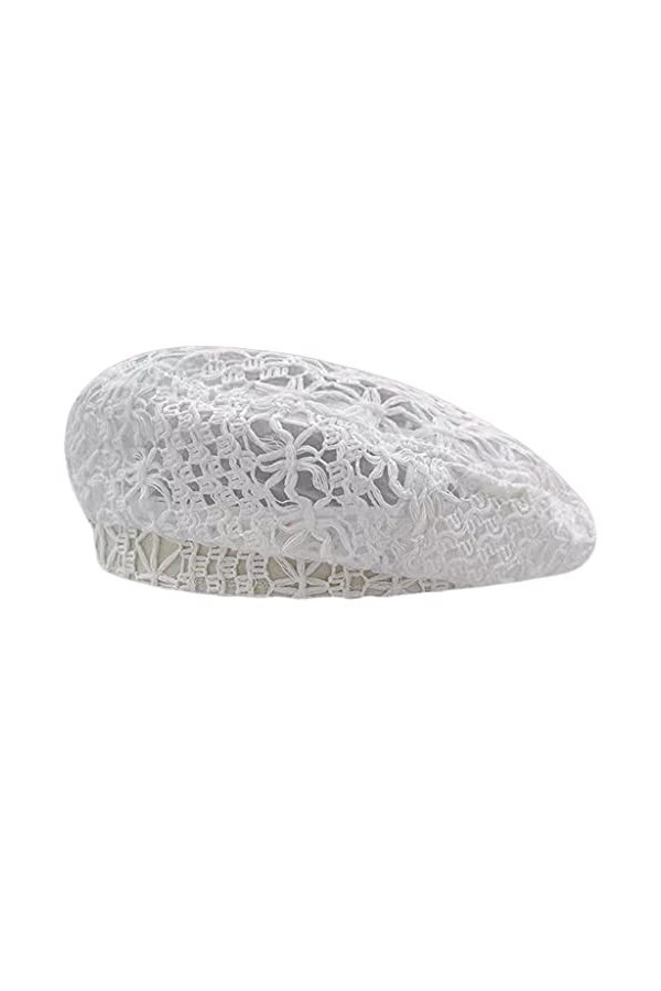 Générique Béret au Crochet Léger et Doux pour Femme Béret de Couleur Unie Chapeau Bonnet Slouchy Accessoire de Tête de Mode,B