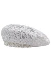 Générique Béret au Crochet Léger et Doux pour Femme Béret de Couleur Unie Chapeau Bonnet Slouchy Accessoire de Tête de Mode,B
