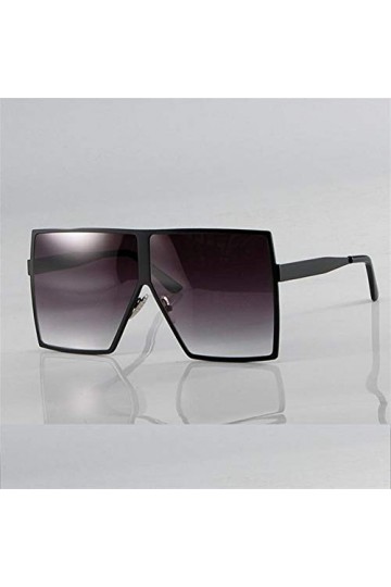 Mode dor Lunettes de soleil carrées surdimensionnées for les femmes Metal Frame Brown Shades Lunettes Vintage UV400 Couleur