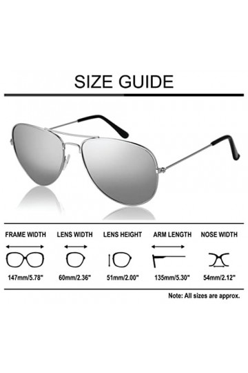 Komonee Style Pilote Miroir Des lunettes de soleil Designer Unisexe UV400 Protection