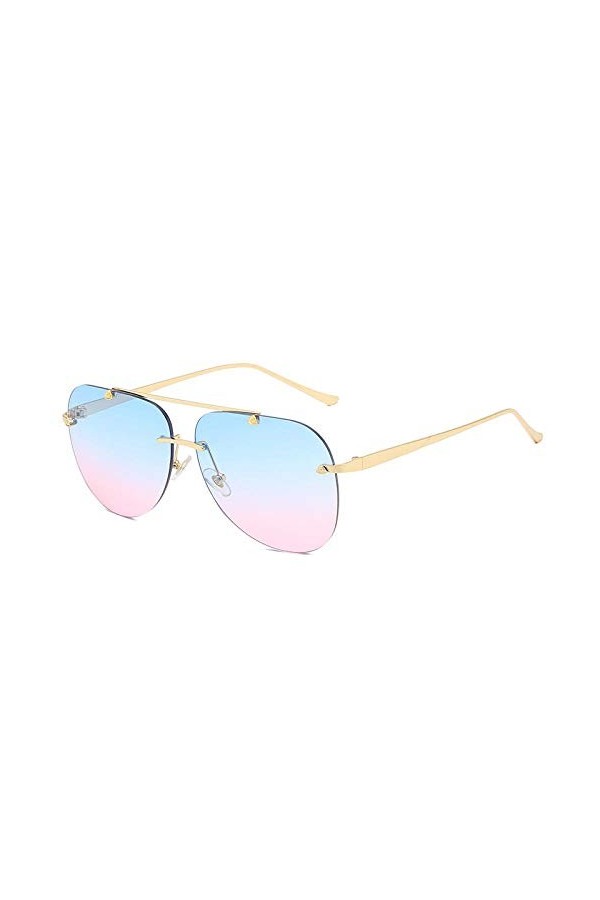 QINGZHOU Lunettes De Soleil,Lunettes De Soleil À La Mode Pour Femmes, Lunettes De Soleil Aviateur À La Mode, Miroir Miroir, L