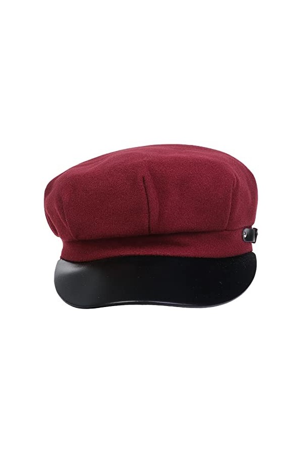 VPbao Béret Classique Casquette Eté Chapeau de Peinture Octogonal Protection de Soleil Mode Carreau Beige