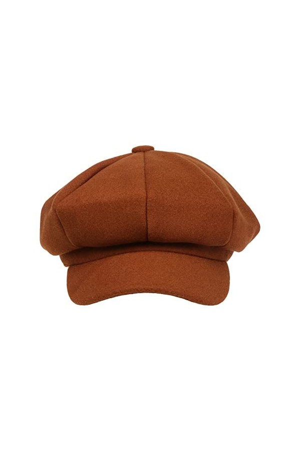 VPbao Béret Classique Casquette Eté Chapeau de Peinture Octogonal Protection de Soleil Mode Carreau Beige