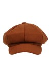 VPbao Béret Classique Casquette Eté Chapeau de Peinture Octogonal Protection de Soleil Mode Carreau Beige