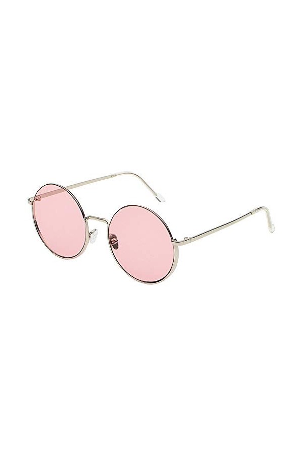 QINGZHOU Lunettes de soleil, lunettes de soleil à la mode pour hommes et femmes, lunettes de soleil à monture ronde, demi-mon