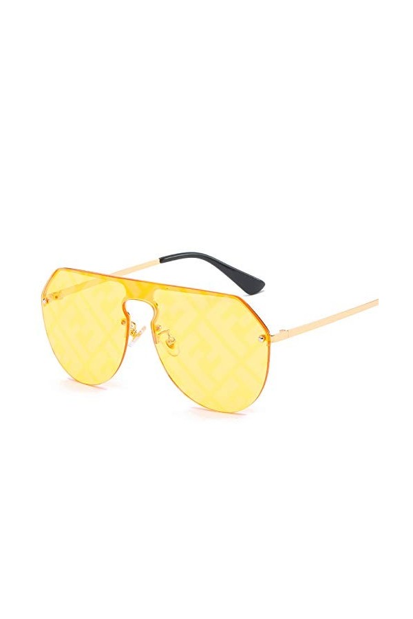 Lunettes de soleil, lunettes de soleil à lentille une pièce à la mode pour femmes, grand cadre, hommes et femmes, lunettes de