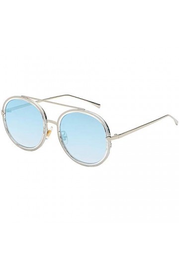 QINGZHOU Lunettes de soleil, monture ronde rétro avec lunettes de soleil fléchées Boutique à la main tendance hommes et femme