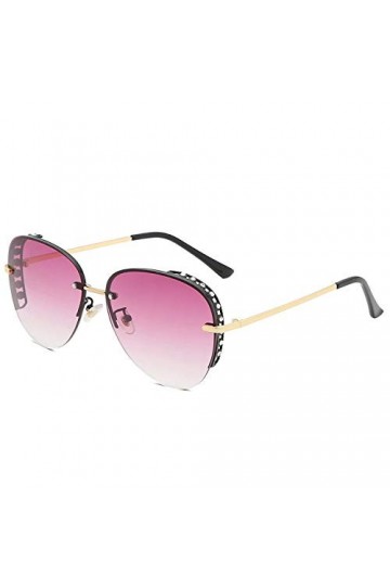 Lunettes de Soleil,Lunettes de soleil pour femmes Pièces creuses cloutées de diamants Petite monture Lunettes pour femmes Dég