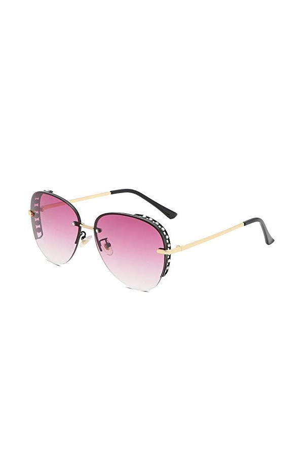 Lunettes de Soleil,Lunettes de soleil pour femmes Pièces creuses cloutées de diamants Petite monture Lunettes pour femmes Dég