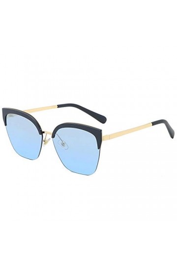 QINGZHOU Lunettes de Soleil,Lunettes de soleil pour femmes de haute qualité en métal bicolore peinture sourcils lunettes de s