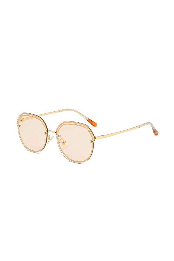 QINGZHOU Lunettes de Soleil,Lunettes de soleil pour femmes, boucles délicates, avec verres de couleur haute définition, branc