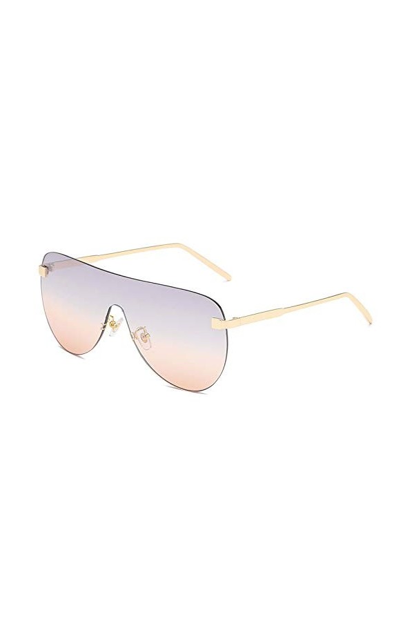Lunettes de Soleil,Lunettes de soleil pour femmes personnalité à la mode en métal élargissant et épaississant une lunettes de