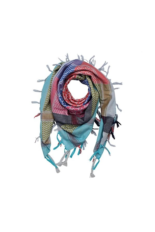 Freak Scene Kufiya - Tie dye-multicolore-batik - noir 01-100 x 100 cm - Shemagh - foulard Arafat palestinien - keffieh en cot