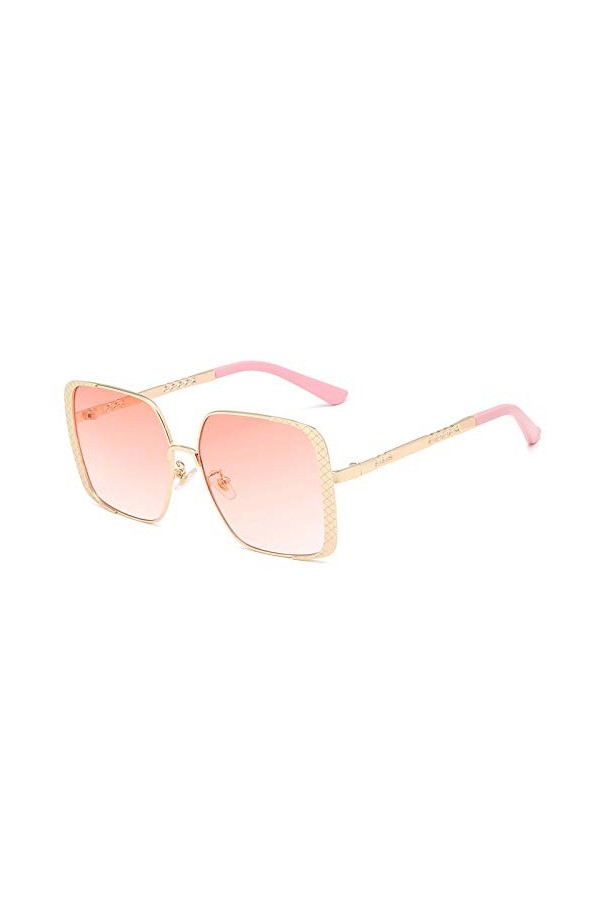 Lunettes de Soleil,Lunettes de soleil à monture dorée Lunettes de soleil pour femmes à lentille haute définition dégradée Ver