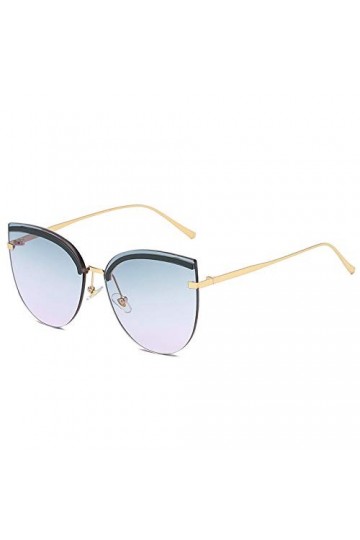 QINGZHOU Lunettes de Soleil,Lunettes De Soleil De Mode, Lentilles De Couleur Sans Monture, Lunettes, Ornements En Métal, Lune