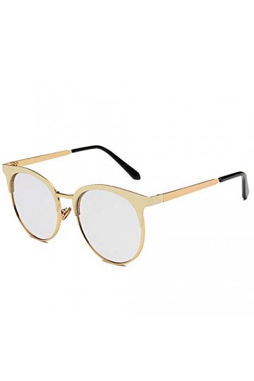 QINGZHOU Lunettes de soleil, mode lunettes de soleil à grande monture femmes lunettes à monture en métal lunettes de soleil a