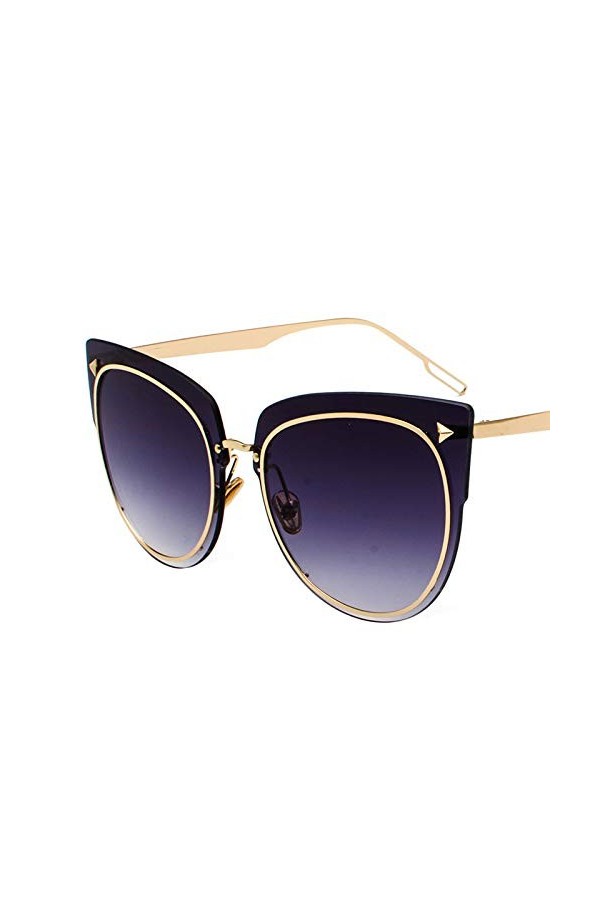 QINGZHOU Lunettes de soleil, lunettes de soleil mode lunettes de soleil personnalité océan femme marée sans monture lunettes 