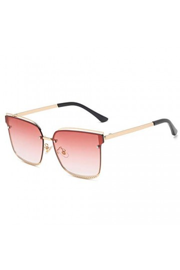 QINGZHOU Lunettes de Soleil,Lunettes de soleil métalliques pour femmes Patchs Cadre de personnalité Pieds exquis Lunettes de 