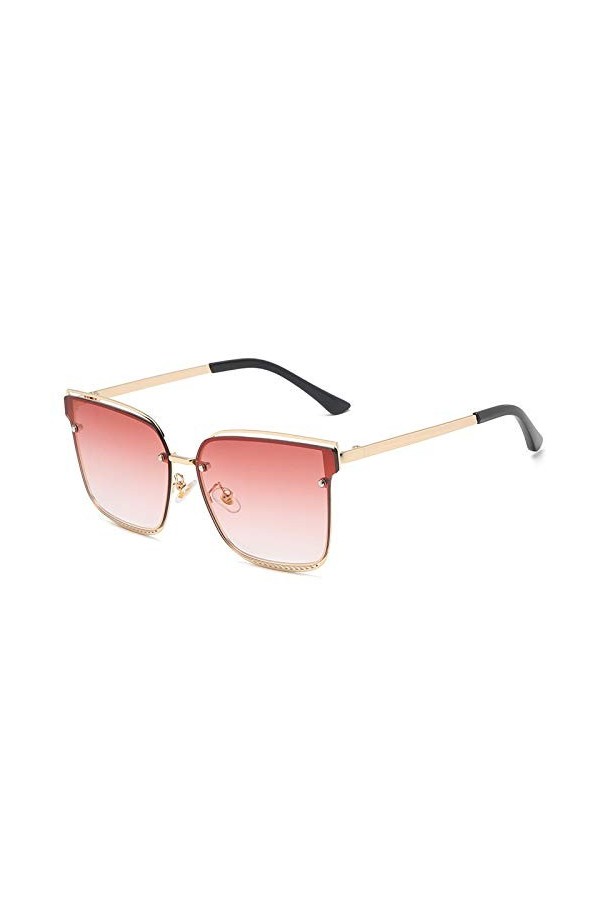 QINGZHOU Lunettes de Soleil,Lunettes de soleil métalliques pour femmes Patchs Cadre de personnalité Pieds exquis Lunettes de 