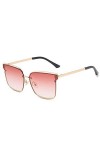 QINGZHOU Lunettes de Soleil,Lunettes de soleil métalliques pour femmes Patchs Cadre de personnalité Pieds exquis Lunettes de 