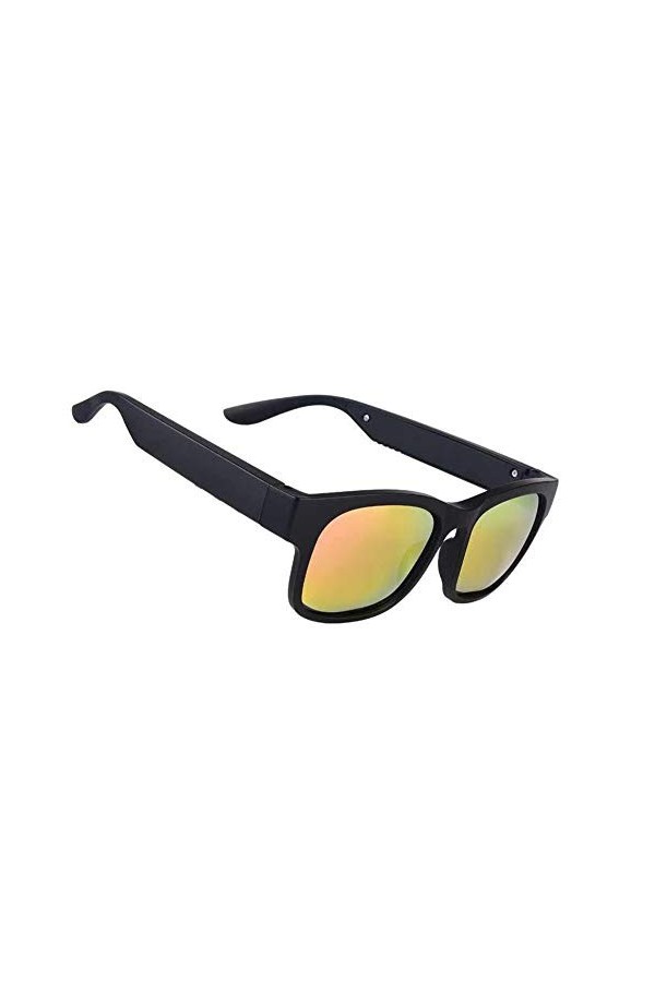 housesweet Lunettes de Soleil Audio sans Fil Bluetooth Lunettes de Soleil de Haut-Parleur de Sport Imperméables pour Hommes E