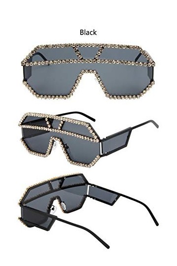 NIUASH Lunettes de Soleil polarisées Lunettes de Soleil colorées surdimensionnées pour Femmes Lunettes de Soleil carrées Lune