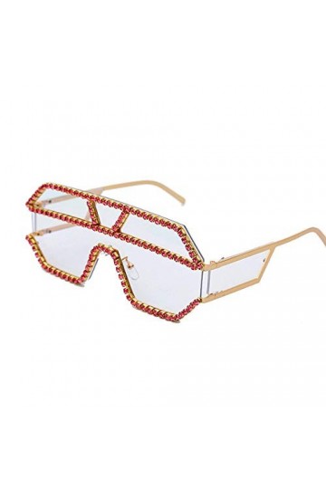 NIUASH Lunettes de Soleil polarisées Lunettes de Soleil colorées surdimensionnées pour Femmes Lunettes de Soleil carrées Lune