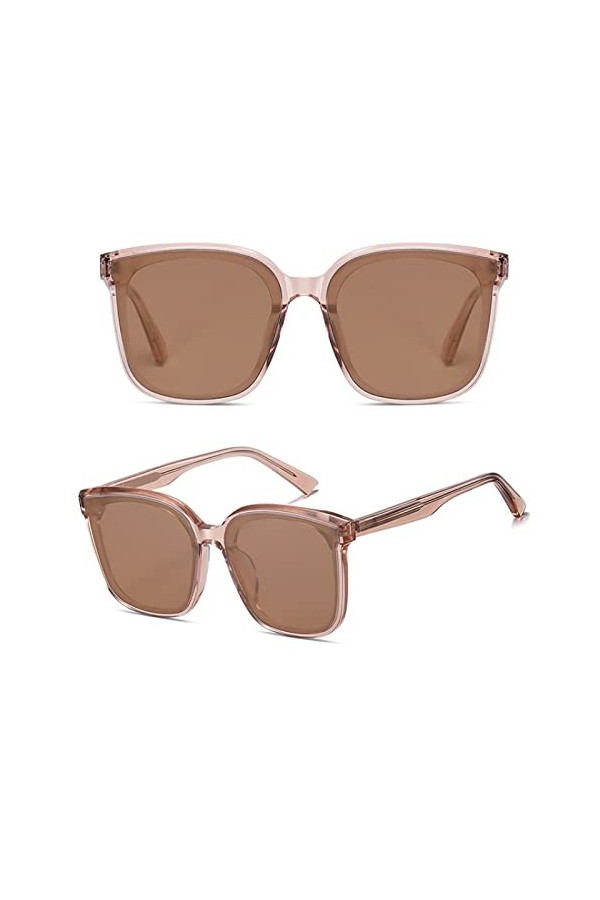 LADRENTDU Lunette De Soleil Homme Lunettes De Soleil Femme Lunettes De Soleil Lunettes De Soleil Anti-uv Avocat Visage Rond L