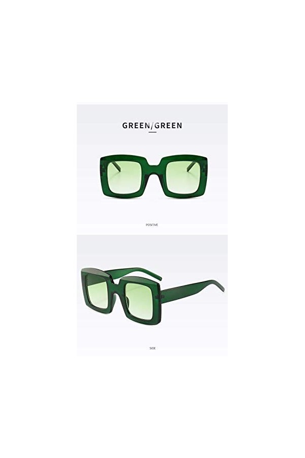 XINGYU Lunettes de Soleil carrées rétro Femmes Lunettes de Soleil surdimensionnées Mode Femme Nuances de dégradé UV400 pour C