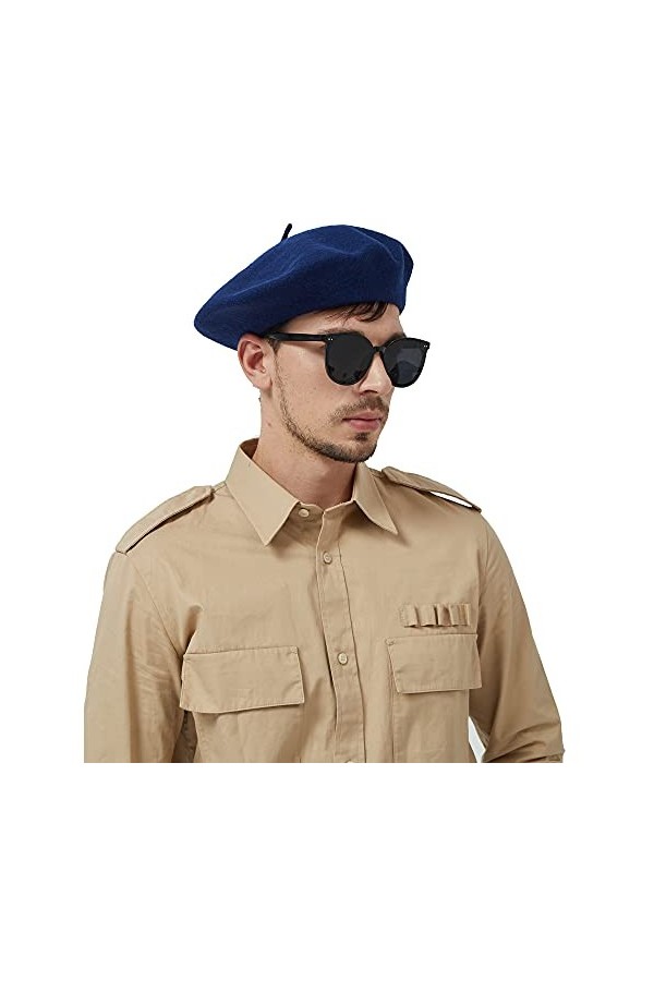 JH JOEJERRY Béret en laine, bleu marine, 7 1/4/7 1/2