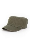 Krisphily Chapeau militaire en coton délavé pour homme et femme - Vert - taille unique