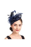Épingles à cheveux Femme Accessoires Coiffure Mariage Chapeau Bibis Fascinator Bride Élégante Serre-tête pour Cocktail Derby 