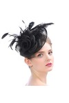 Épingles à cheveux Femme Accessoires Coiffure Mariage Chapeau Bibis Fascinator Bride Élégante Serre-tête pour Cocktail Derby 