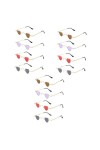 ibasenice 12 Pièces Lunettes De Soleil Coeur Fête Sur La Plage Lunettes Rétro Lunettes De Soleil à La Mode Cadeaux De Célibat