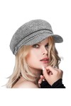 ColorSun Chapeau de Newsboy pour femme - Chapeau de style Paperboy octogonal - marron - Taille M