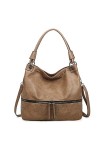FANDARE Rétro Sac a Main Sacs Cabas Femme Sacoche Bandoulieres Cuir PU Imperméable Portés Epaule Sac Ordinateur Portable 12.9