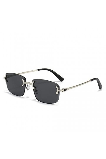 HPIRME Punk petit Rectangle lunettes de soleil hommes femmes sans monture dégradé lentille métal lunettes de soleil pour homm