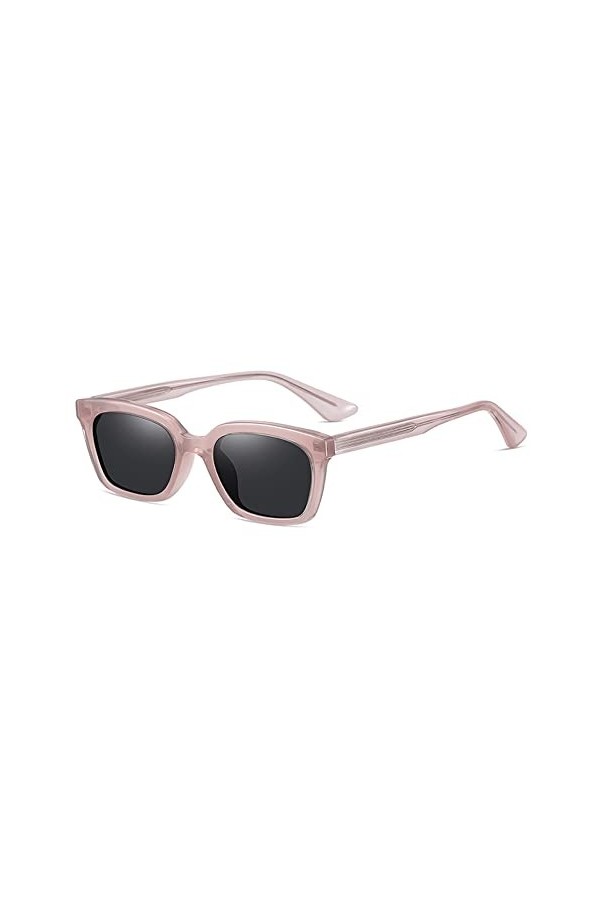 HCHES Lunettes de soleil étroites pour hommes polarisées hommes TAC lentille conduite lunettes de soleil carrées pour femmes 