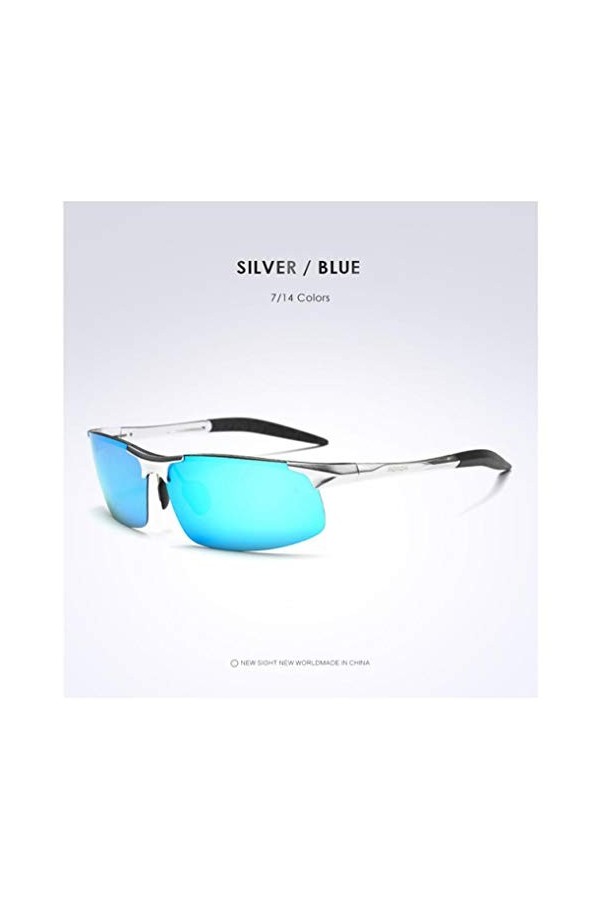 SUNMM Lunettes De Soleil De Conduite Cadre en Aluminium Lunettes De Soleil De Sport Hommes Pilote Polarisé Rétro Miroir Anti-