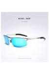 SUNMM Lunettes De Soleil De Conduite Cadre en Aluminium Lunettes De Soleil De Sport Hommes Pilote Polarisé Rétro Miroir Anti-