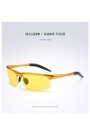 SUNMM Lunettes De Soleil De Conduite Cadre en Aluminium Lunettes De Soleil De Sport Hommes Pilote Polarisé Rétro Miroir Anti-