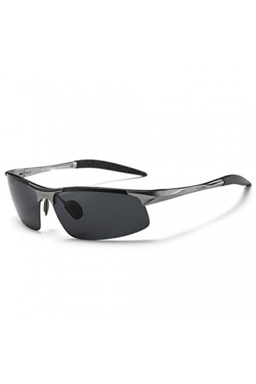 SUNMM Lunettes De Soleil De Conduite Cadre en Aluminium Lunettes De Soleil De Sport Hommes Pilote Polarisé Rétro Miroir Anti-