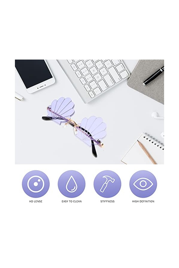 Cabilock 8 Pièces Lunettes De Soleil Coquille Lunettes De Soleil Claires Pour Hommes Lunettes De Fête Verres Transparents Lua