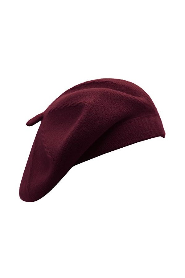 Wheebo Béret français réversible en cachemire de couleur unie pour femmes, filles, femmes et adultes, saphire, Taille M